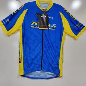 Louis Garneau Men's Diamond Cycling Full Zip Jersey TCCA Bike Shirt Size Large